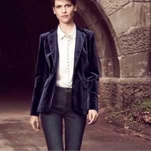 Frame Stretch Velvet Blazer